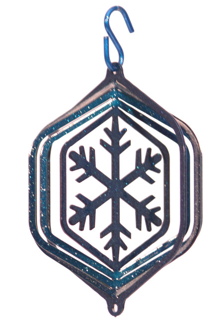 SNOWFLAKES Tini Swirly Metal Christmas Tree Ornament 
