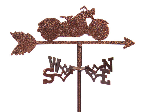 ANTIQUE MOTORCYCLE Flower Pot Birdhouse Steel Weathervane