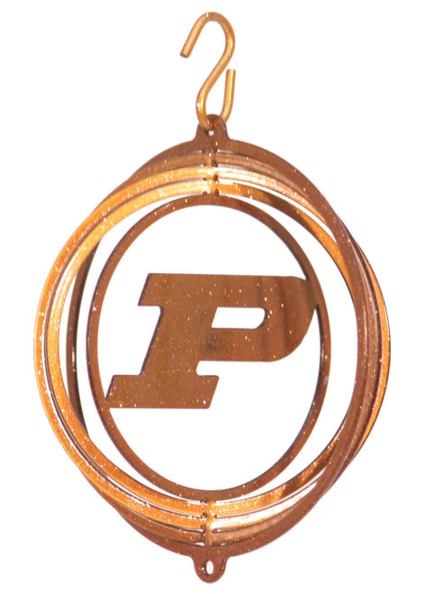 PURDUE BOILERMAKERS Tini Swirly Metal Collegiate Christmas Tree Ornament