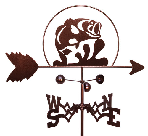 Fish Jumping Large Mouth Bass Weathervane