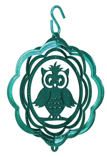 OWL Tini Swirly Metal Christmas Tree Ornament 
