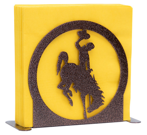 WYOMING BUCKING HORSE Metal Letter Holder Napkin Holder