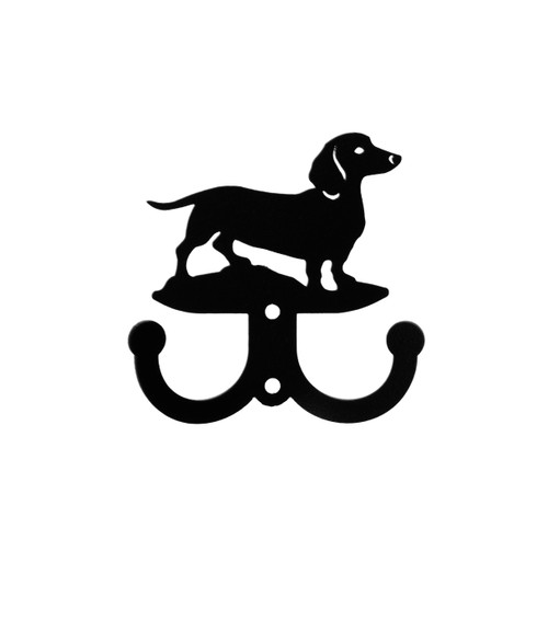 DACHSHUND Dog Metal Wall Leash Holder Coat Hooks