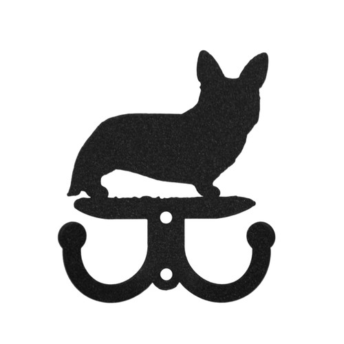 WELSH CORGI CARDIGAN Dog Metal Wall Leash Holder Coat Hooks