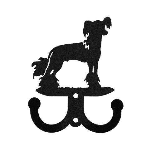CHINESE CRESTED Dog Metal Wall Leash Holder Coat Hooks