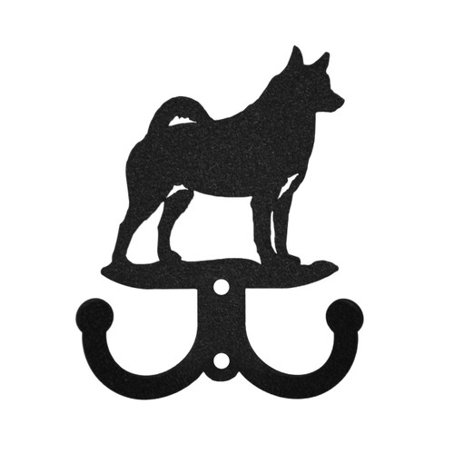 NORWEGIAN ELKHOUND Dog Metal Wall Leash Holder Coat Hooks