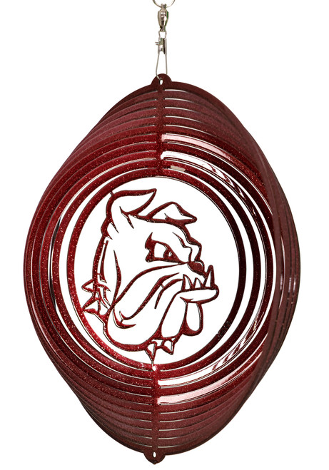 DULUTH BULLDOGS Collegiate Swirly Metal Wind Spinner