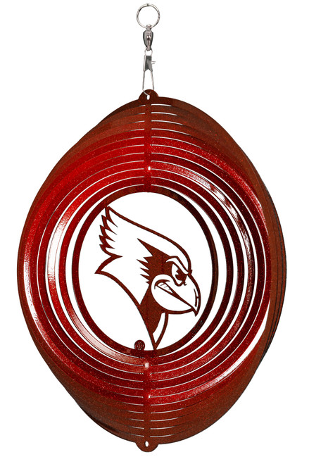 ILLINOIS STATE REDBIRDS Collegiate Swirly Metal Wind Spinner 