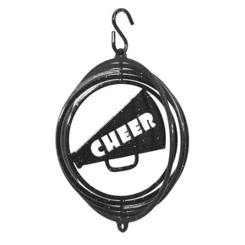 CHEER MEGAPHONE Tini Swirly Metal Christmas Tree Ornament