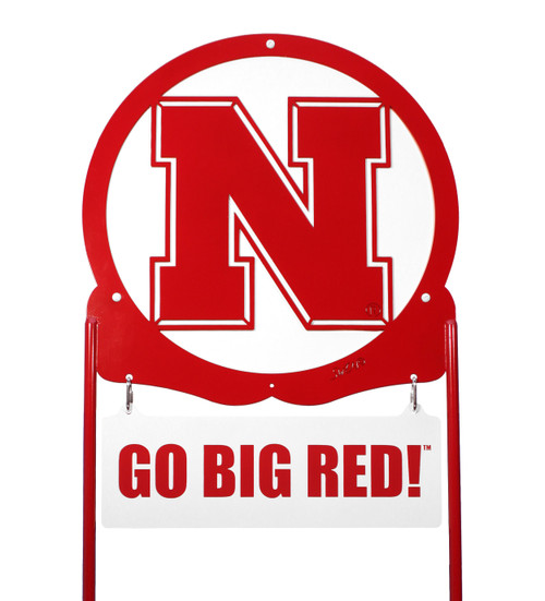 NEBRASKA HUSKERS Collegiate Logo Metal Yard Sign