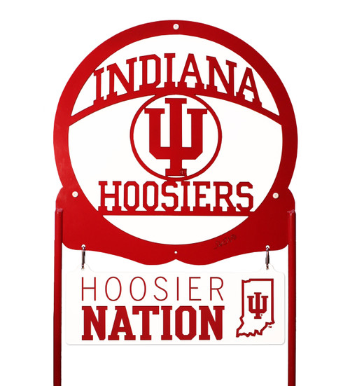 INDIANA HOOSIERS Collegiate Logo Metal Yard Sign