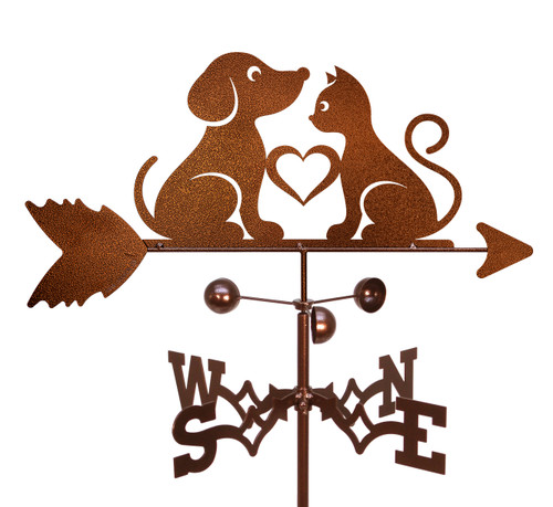 LOVE CAT AND DOGS Weather vane 