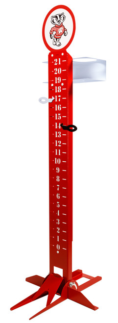 WISCONSIN BADGERS Steel Metal Lawn Scoreboard Yard Score Keeper