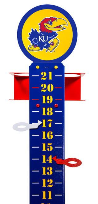KANSAS JAYHAWKS Steel Metal Lawn Scoreboard Yard Score Keeper 