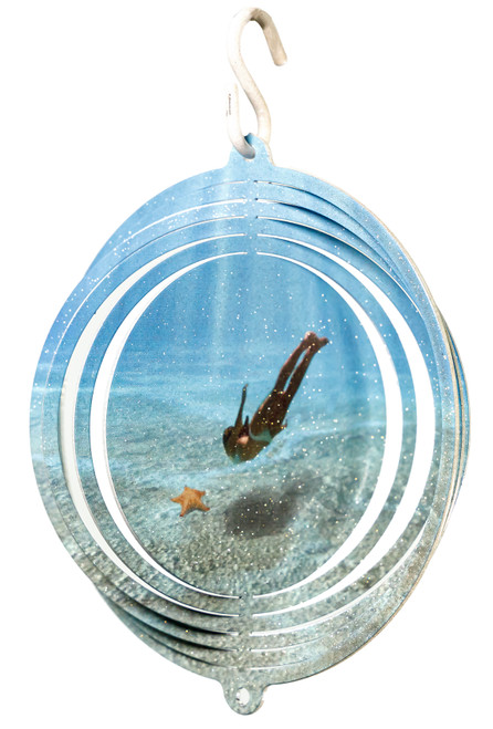 SWIMMER Tini Swirly Metal Christmas Tree Ornament 