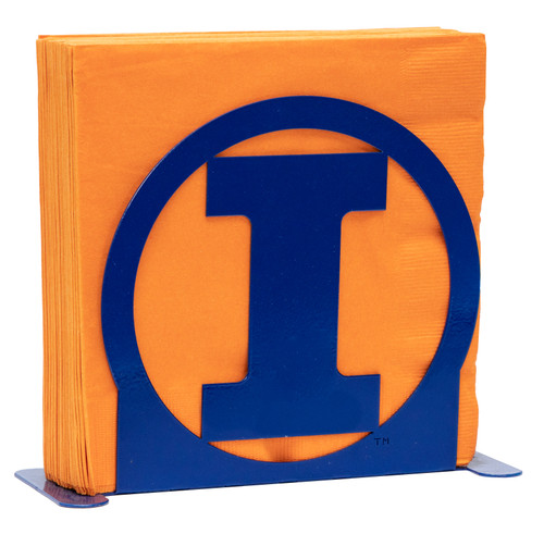 ILLINOIS ILLINI Metal Letter Holder Napkin Holder