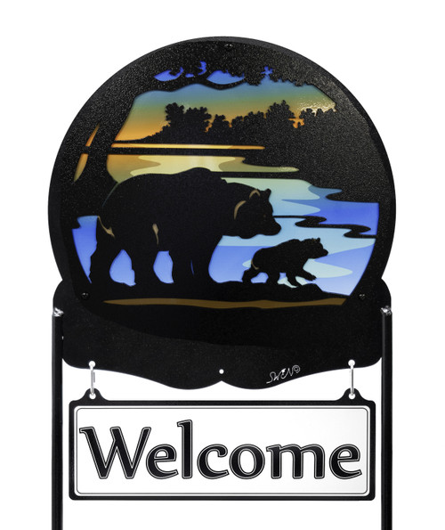 BEAR Scenic Metal Yard Sign
