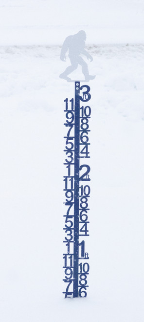 BIGFOOT SNOW GAUGE 3 FOOT Metal Yard Stake White