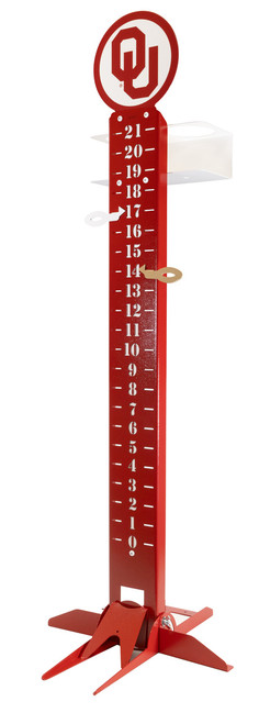 OKLAHOMA SOONERS Steel Metal Lawn Scoreboard Yard Score Keeper w/ Cup Holder