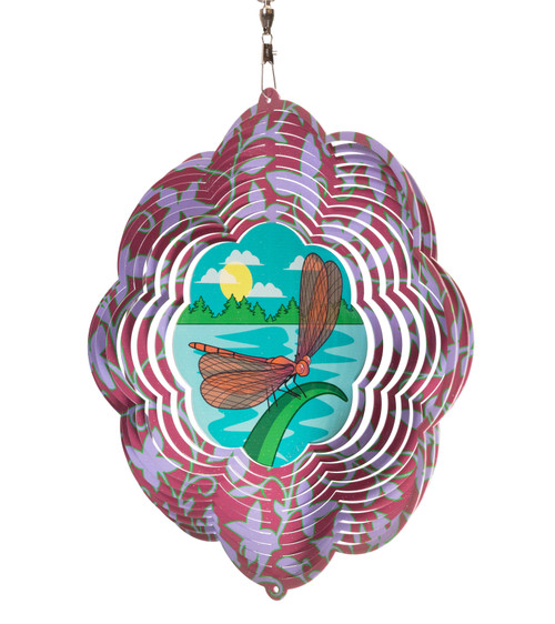 DRAGONFLY Cloud Multi Swirly Metal Wind Spinner