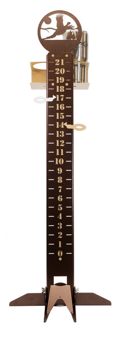 PHEASANT Steel Metal Lawn Scoreboard Yard Score Keeper w/ Cup Holder