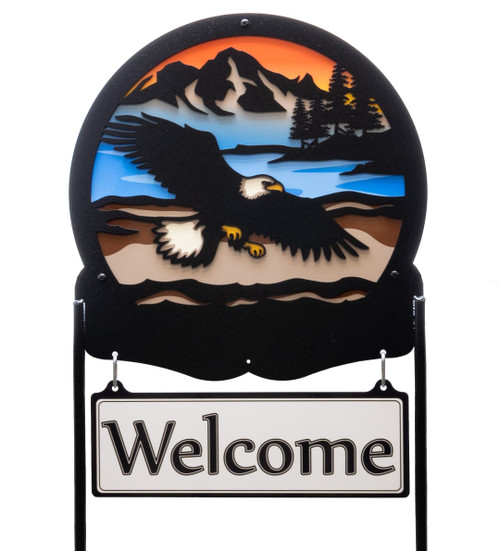 Eagle Scenic Metal Yard Sign