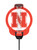 NEBRASKA HUSKERS Metal Steel Rain Gauge