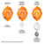 PUMPKIN HALLOWEEN Cloud Swirly Metal Wind Spinner