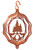 PINE TREE Tini Swirly Metal Christmas Tree Ornament