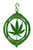 MARIJUANA LEAF Tini Swirly Metal Christmas Tree Ornament 
