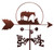 Coffee Break Cowboy and Horse Weathervane