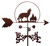 WOLF HOWLING IN THE WILD Weathervane