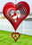 HUMMINGBIRD HEART Swirly Metal Wind Spinner