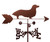 Long Hair Dachshund Dog Weathervane