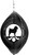 BRUSSELS GRIFFON Circle Dog Swirly Metal Wind Spinner