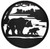 24" BLACK BEAR & CUB Scenic Metal Wall Art Decor
