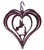 HUMMINGBIRD HEART Tini Swirly Metal Christmas Tree Ornament 