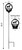 QUARTER HORSE Metal Steel Rain Gauge  Dimensions 