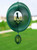 MALE GOLFER Circle Swirly Metal Wind Spinner 