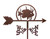 PAN SUN FISH Flower Pot Birdhouse Steel Weathervane
