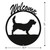 PBGV Dog Metal Welcome Sign Dimensions