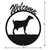 MILK NUBIAN GOAT Metal Welcome Sign Dimensions
