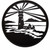 24" LIGHTHOUSE NAUTICAL Scenic Metal Wall Art Decor