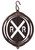 RAILROAD CROSSING Tini Swirly Metal Christmas Tree Ornament 