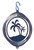 PALM TREE Tini Swirly Metal Christmas Tree Ornament