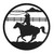 24" COWBOY ROPER HORSE Scenic Metal Wall Art Decor