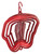WISCONSIN BADGERS Tini Swirly Metal Collegiate Christmas Tree Ornament