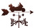 Motorcycle Gold Wing Weathervane