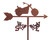 LOW RIDER MOTORCYCLE Flower Pot Birdhouse Steel Weathervane 
