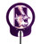 NORTHWESTERN WILDCATS Metal Steel Rain Gauge